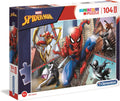 Clementoni legpuzzel super color maxi spiderman, 104st.