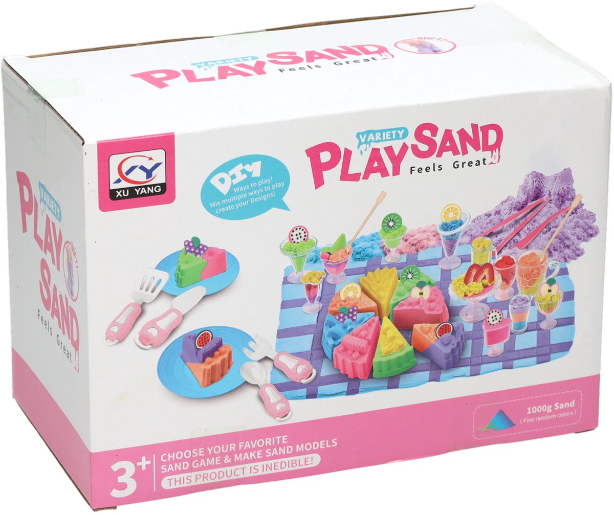 Speelzand taartjes toetjes met speelmat, 1kg