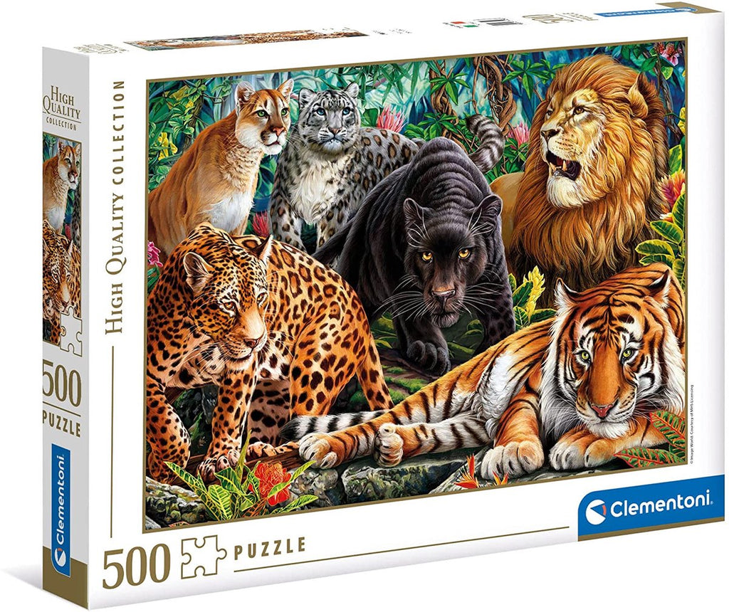 Clementoni puzzel wilde katachtigen, 500st.