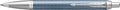 Parker im premium balpen | blue grey met chroomdetail | medium punt met blauwe inkt | geschenkdoos