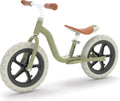 Chillafish loopfiets 2 jaar - lichtgewicht met verstelbaar zadel en stuur - groen - loopfiets voor jongens en meisjes tot 5 jaar met voetsteun, handvat om te dragen en 12 anti lek banden - model charlie lux