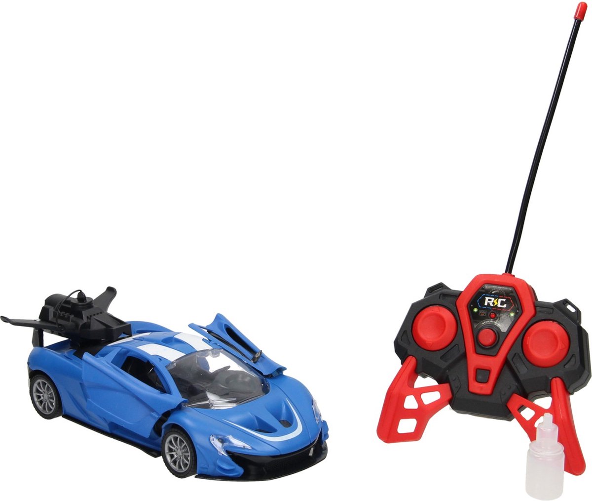 Lobbes RC-Sportwagen mit Dampffunktion blau