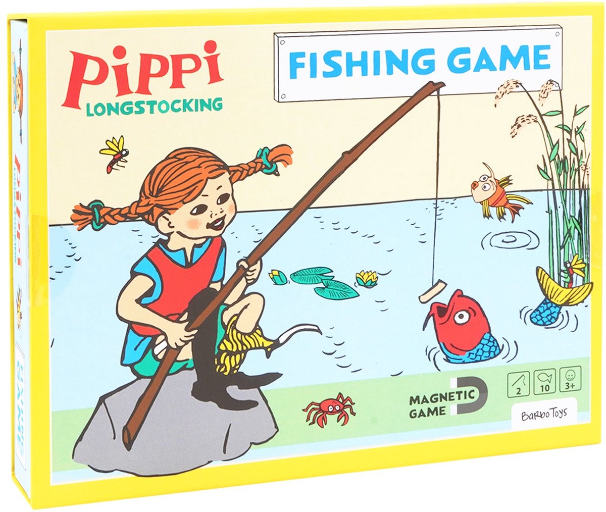 Barbo toys - pippi langkous houten visspel - ontworpen in denemarken - educatief houten speelgoed - spelletje voor jongens en meisjes - multicolor - vanaf 3 jaar