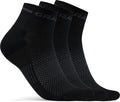 Craft active mid sock 3-pack unisex sportsokken - zwart