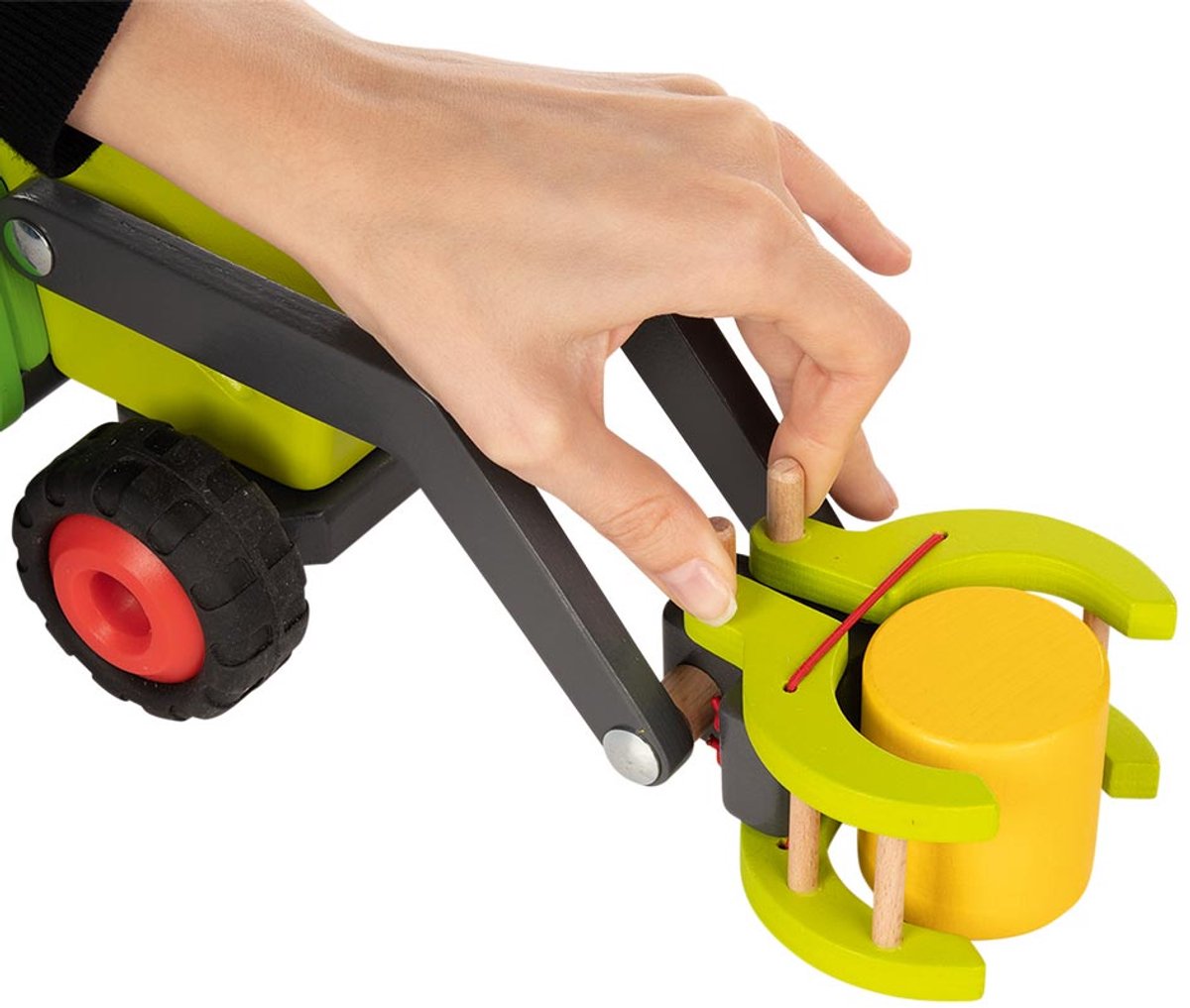 Goki Holztraktor mit Heuwagen