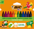 BIC Kids Plastidecor Dreieck-Farbkreide, 12 Stück.
