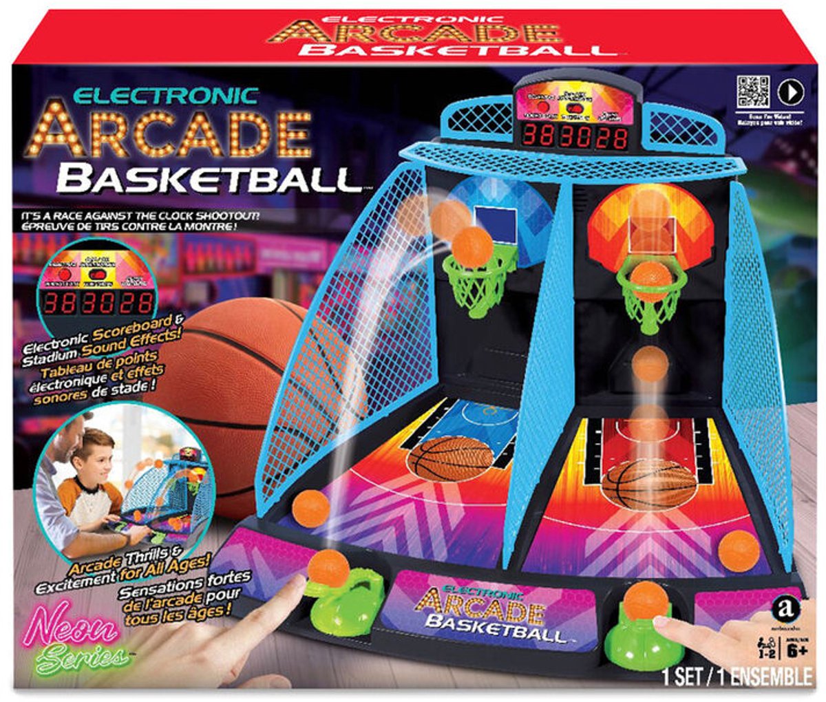 #winning basketball electronic arcade spel - neon - 2 players