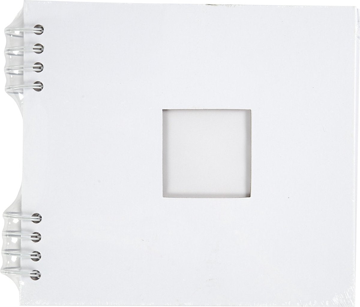 Creotime spiraal gebonden scrapbook, afm 20x20 cm, 250 gr, 1 stuk, wit