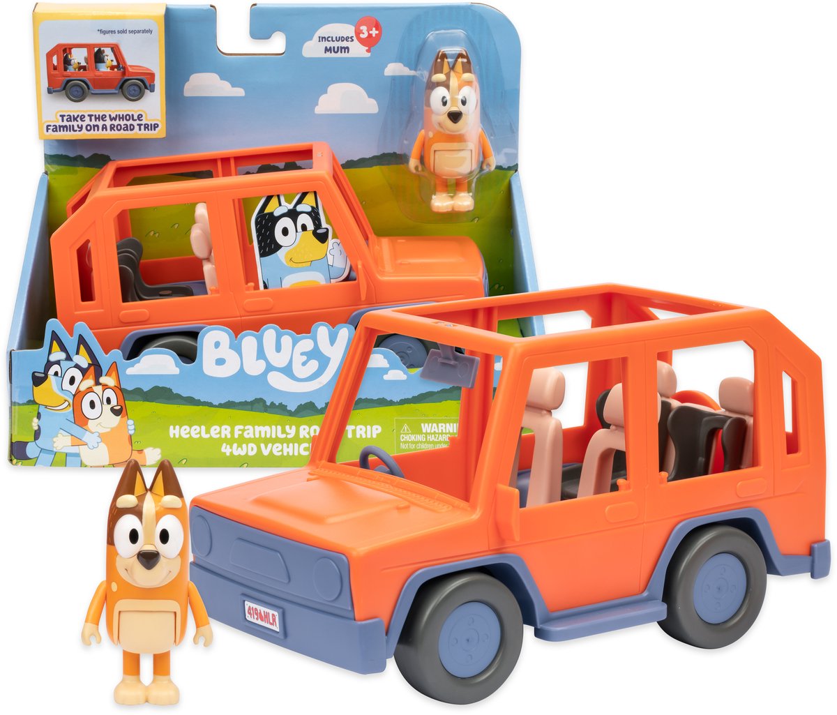 Moose toys bluey heeler family road trip pack