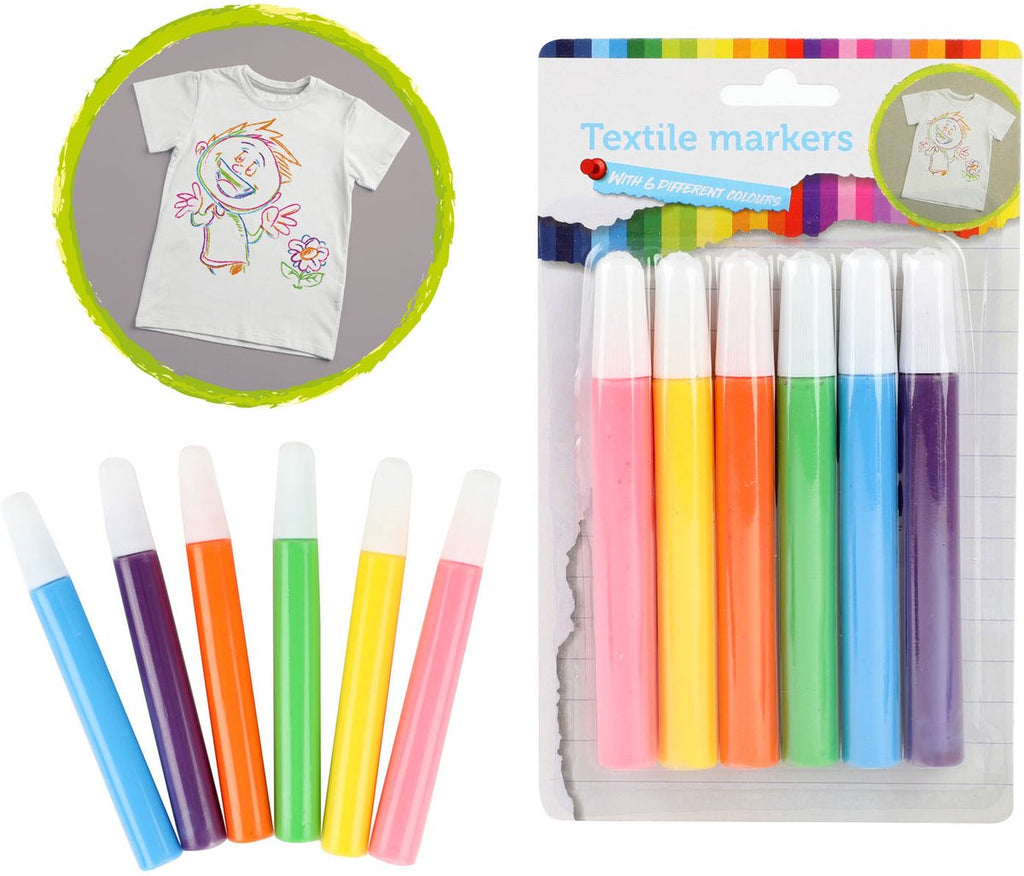 Toi-Toys Textilmarker, 6 Stück