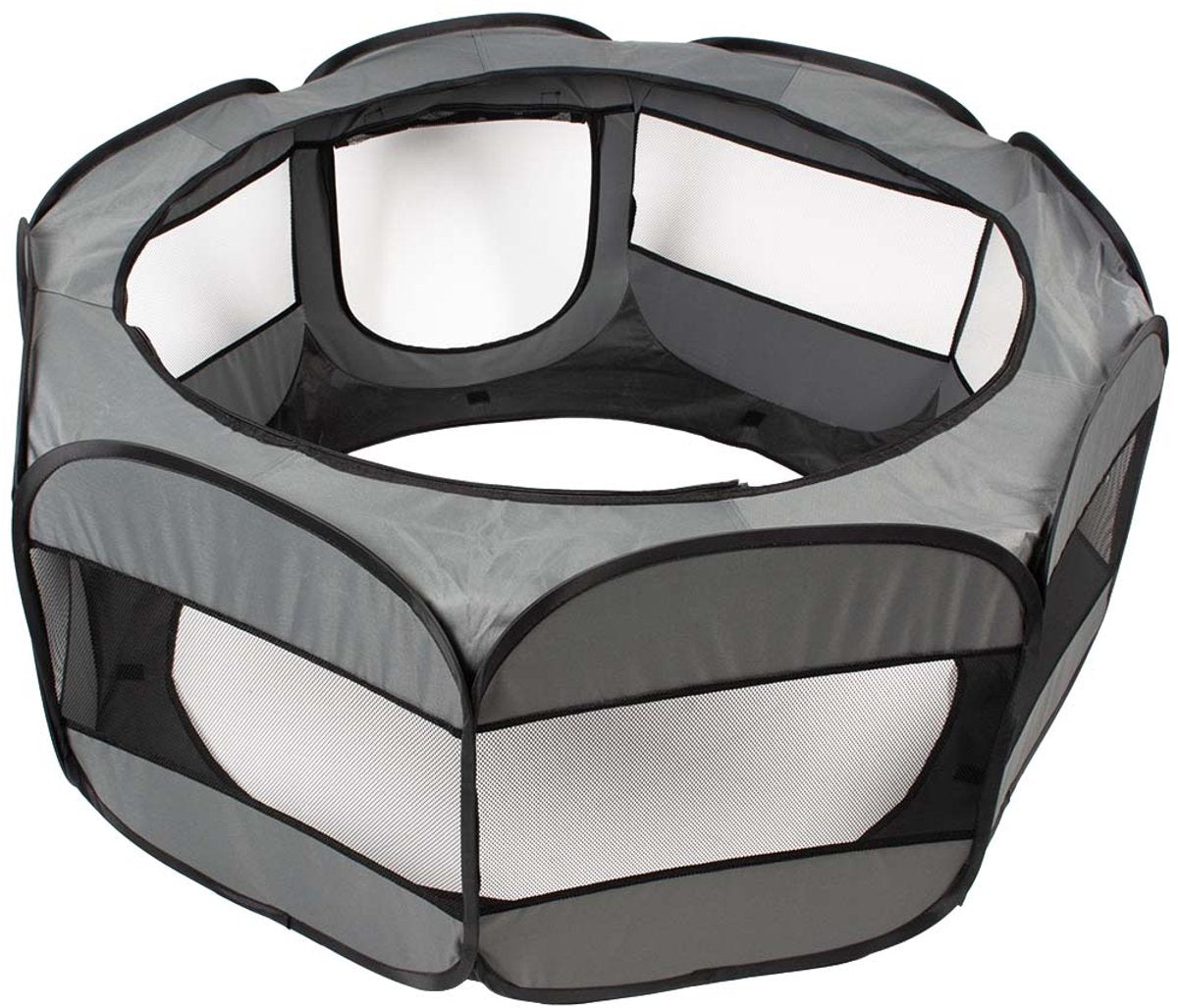 Duvo plus - opvouwbare speelren - lichtgrijs - l - 120x45x51cm - eenvoudig opzetbaar