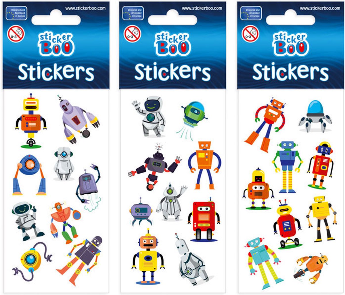 Thimbletoys stickervel robots