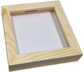 Spardose aus Playwood-Holz mit Plexiglas und weißer Rückwand, mittelgroß