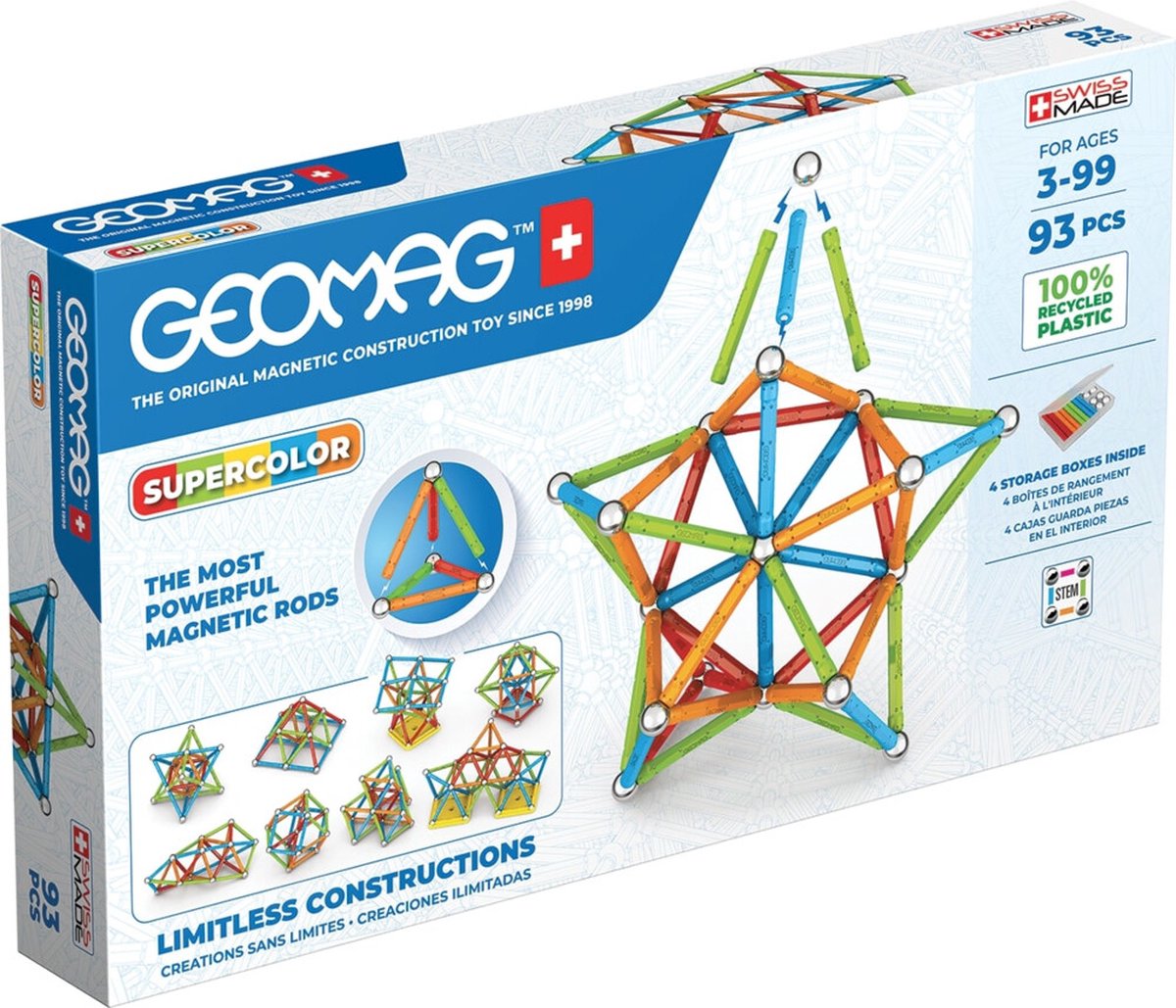 Geomag Super Color Recycling, 93 Stück.