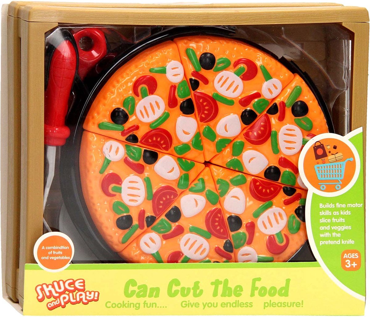Geschnittenes Essen in der Box - Pizza