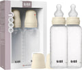 Bibs babyfles 270 ml siliconen speen verpakking 2 stuks - anti-koliek, bpa-vrij, ronde speen, gemiddelde stroom, licht gewicht en makkelijk te reinigen, geschikt voor pasgeboren baby's 0+ jaar - ivory