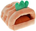 Duvo plus playtime knaagdierenhuisje carrot - pluche huisje voor cavia en hamster - uitneembaar kussen - s 17x18,5x20cm