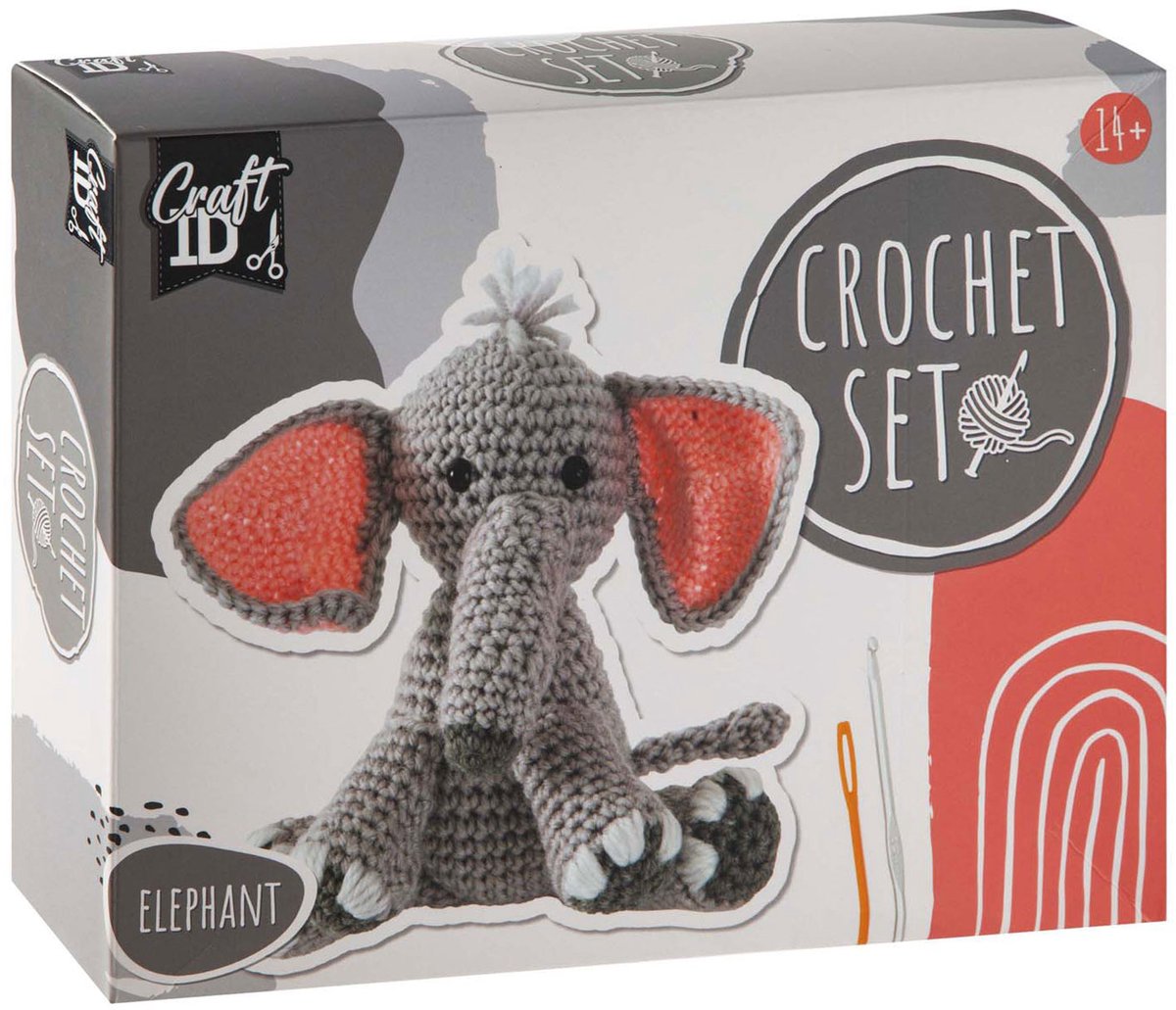 Häkelset Elefant der Creative Craft Group – inkl. Nadel und Faden