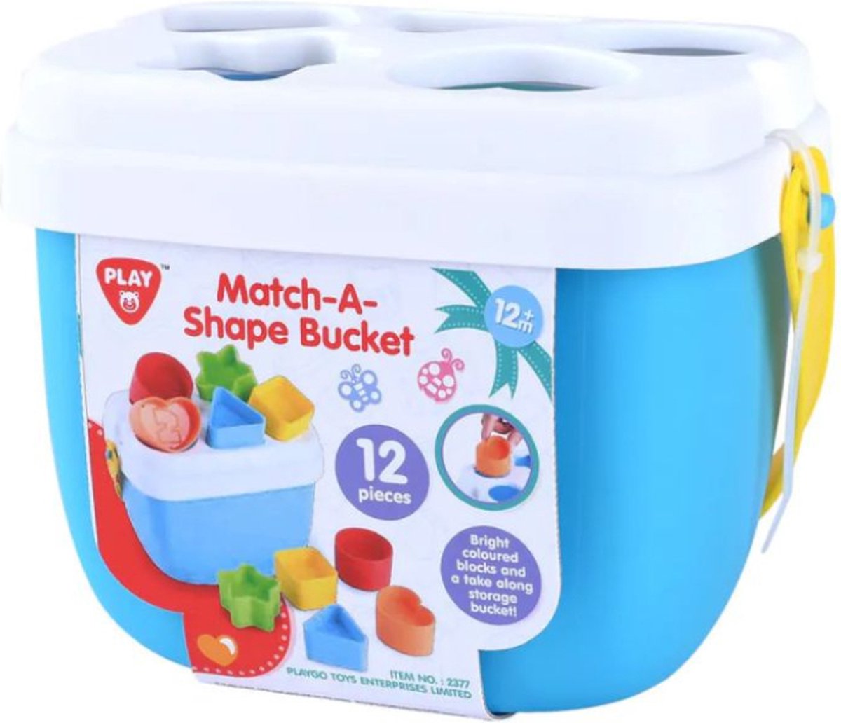 Playgo Formensortiereimer mit Formen - 12 Stück.