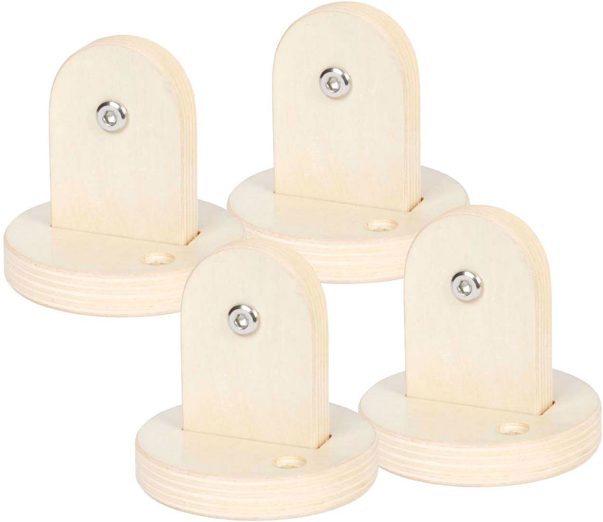 Kleine Fuß-Wandhalterungen für Abenteuer-Klettergerüste, 4er-Set