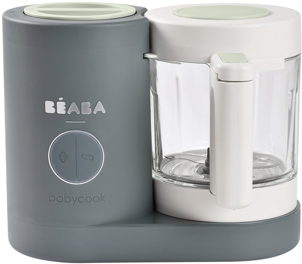 Béaba babycook neo stoomkoker - 4-in-1 foodprocessor die stoomt, mixt, opwarmt en ontdooit - ruime kom van 1250 ml voor meerdere porties - roestvrijstalen reservoir - 50% zuiniger in water en energie - grijs