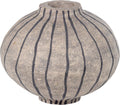 Woood karo decoratie vaas - papier mache - zand - 30x35x35