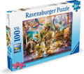 Ravensburger Puzzle XXL Dinosaurier und Spielzeug, 100 Teile.