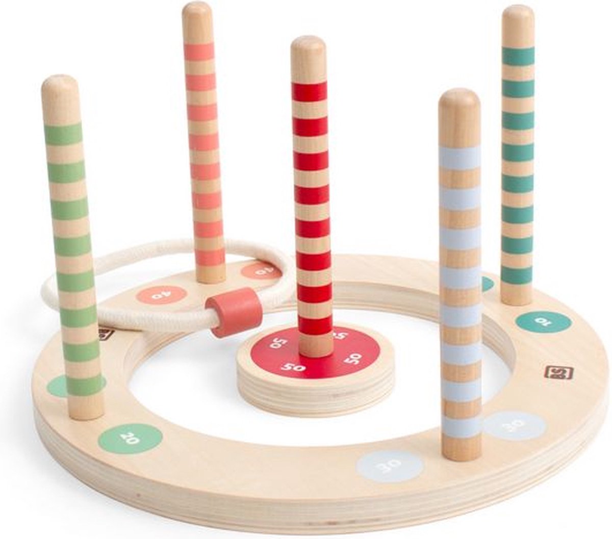 Bs toys ringwerpen werpspel - buitenspeelgoed vanaf 4 jaar - ring gooien speelgoed - werpspel kinderen - 5 ringen - werpspel hout - buiten speelgoed - buitenspel - buiten spellen - tuin speelgoed - houten speelgoed - cadeau kind