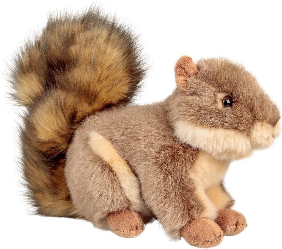 Animigos pluche knuffeldier grijze eekhoorn 23 cm - bos dieren speelgoed knuffels