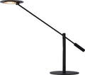 Lucide anselmo - bureaulamp - ø 18 cm - led dimbaar - 1x9w 3000k - zwart