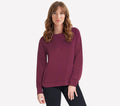 Skechers cozy luxe crewneck dames trui - fig