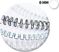 Fellowes metalen bindruggen - 8 mm - 34-rings - a4 - wit - 100 stuks