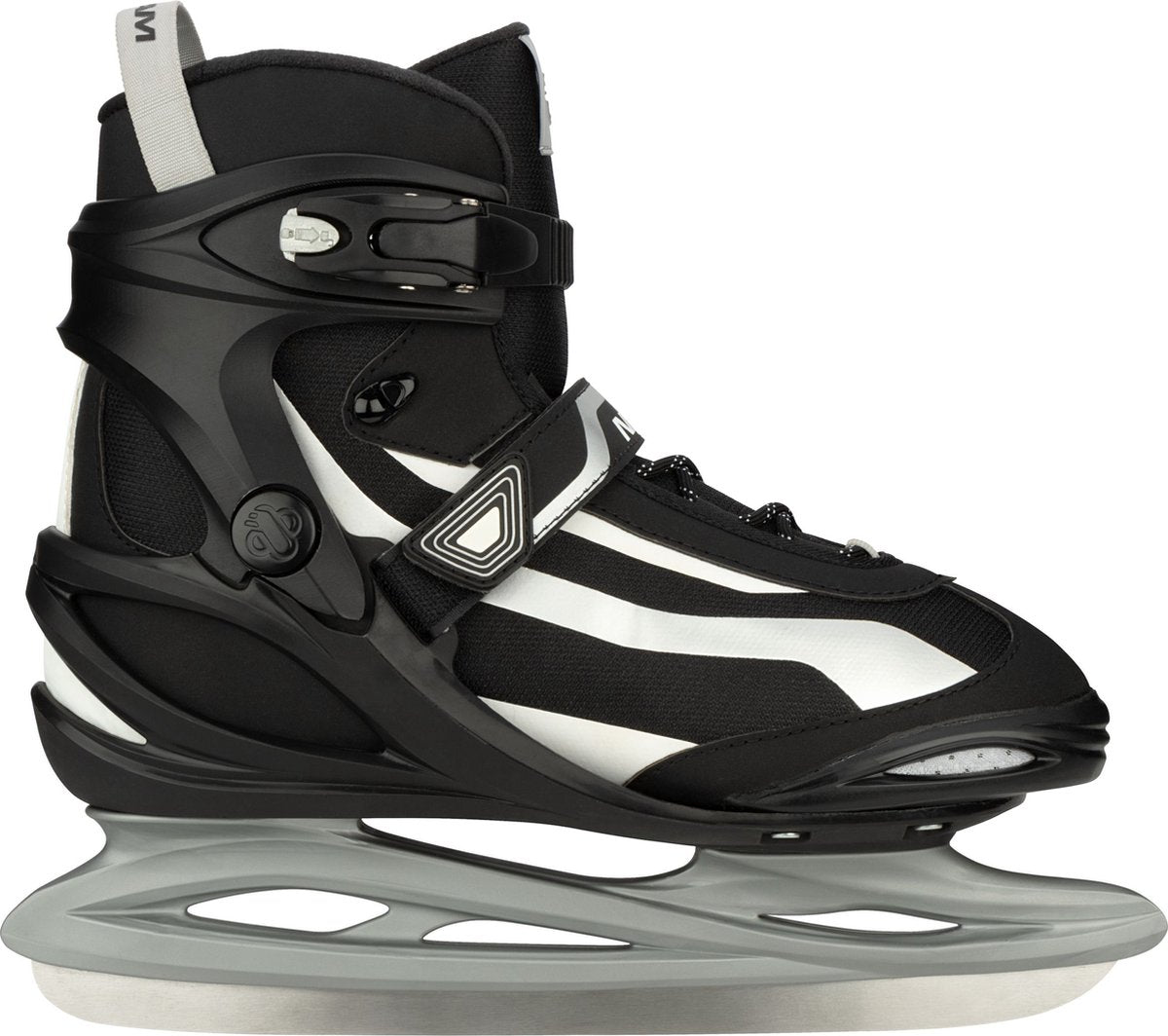 Nijdam ijshockeyschaats - power play - semi-softboot - maat 40 - zwart 40