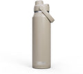 Camelbak thrive chug drinkfles - 1 l - rvs - met draaidop - isolatie waterfles - beige (stone)