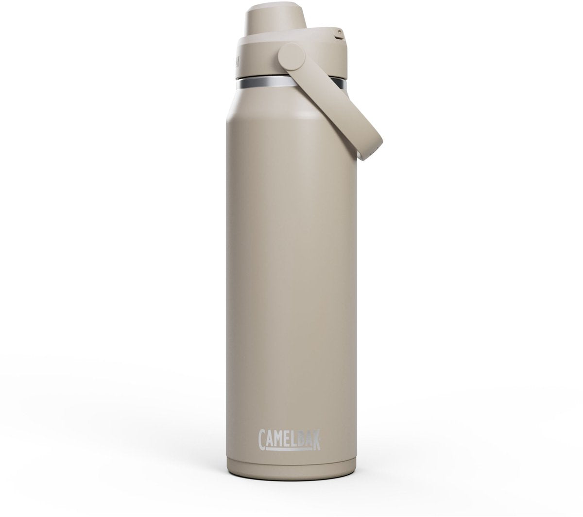 Camelbak thrive chug drinkfles - 1 l - rvs - met draaidop - isolatie waterfles - beige (stone)