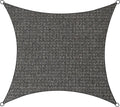 Livin' outdoor livn schaduwdoek iseo hdpe vierkant 5m antraciet - wind- en waterdoorlatend - dikte doek: 185 gr m2 - inclusief bevestigingskoord en rvs bevestigingsringen