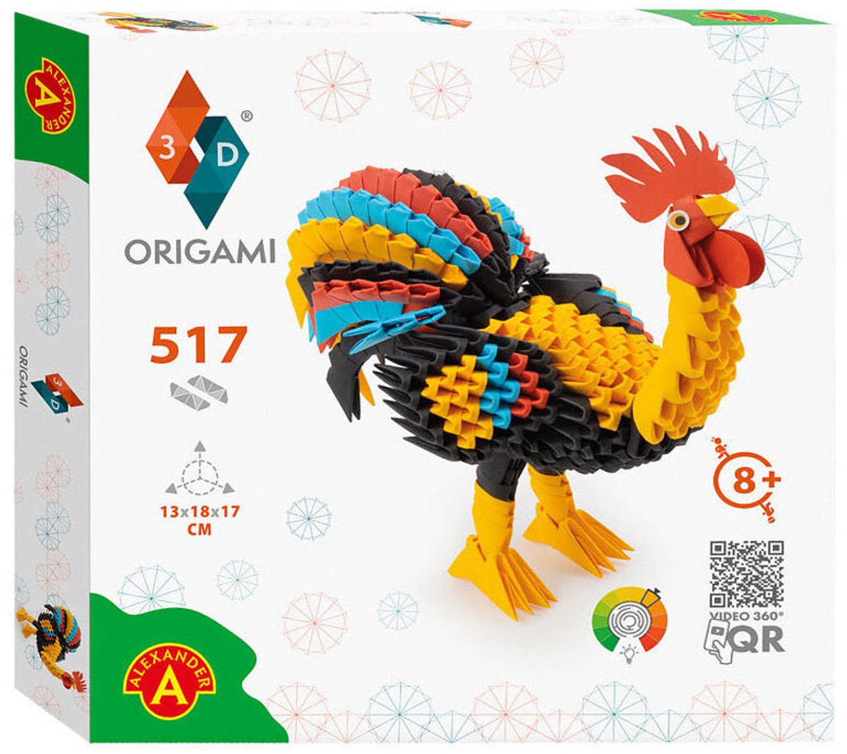 Selecta Origami 3D-Hahn, 517 Teile