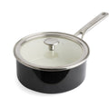 Kitchenaid steel core enamel steelpan 20cm 2,4l - onyx zwart - inductie - pfas-vrij