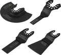 Wolfcraft - 4 delige multitool accessoireset voor laminaat - voor plinten, deur kozijnen en lijmresten - 4272000