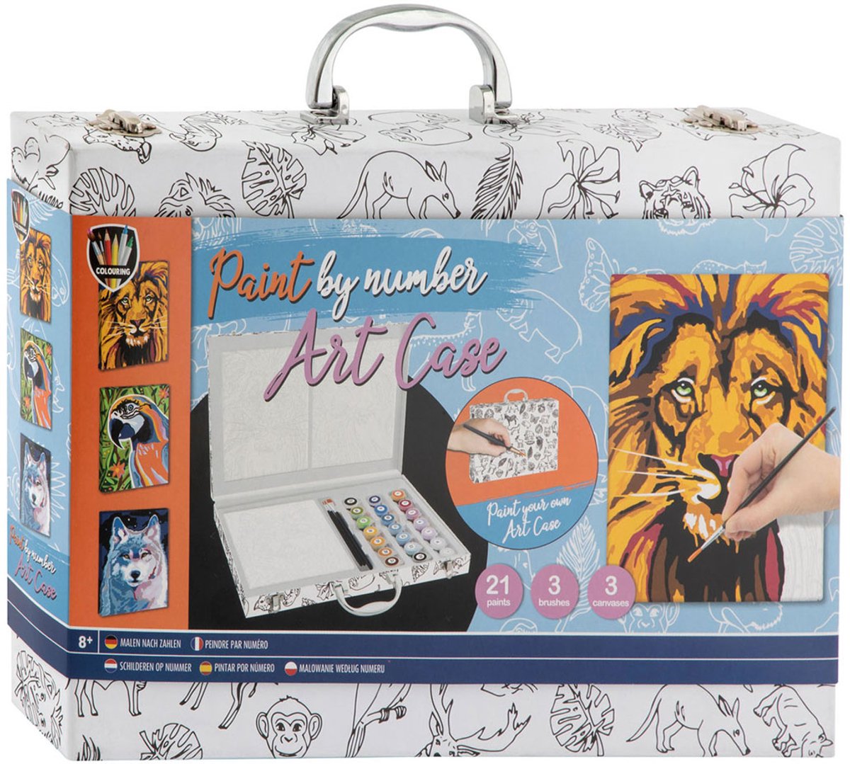 Creative Craft Group Malen nach Zahlen Tiere Malset, 27-teilig.