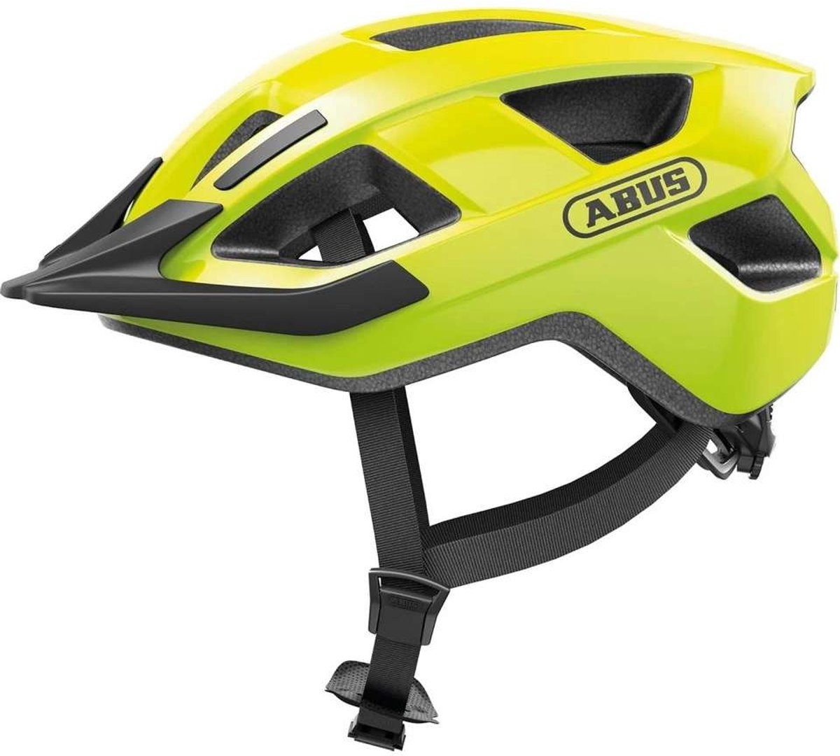 Abus fietshelm aduro 3.0 led signal yellow l - 58-62 cm - geel - geschikt voor gebruik op elektrische fietsen - stadsfietsen - 335 g