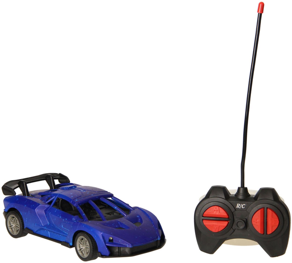 RC-Rennwagen blau schwarz ferngesteuertes Auto