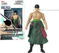 Bandai - anime heroes - one piece figuur - roronoa zoro figuur 17 cm drie zwaard stijl - officieel gelicenseerd one piece - zoro 3 sword manga actiefiguur - kinderspeelgoed 4 jaar oud en + - 37052