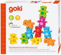 Goki Holz-Farbbären-Stapelspiel, 9-teilig.