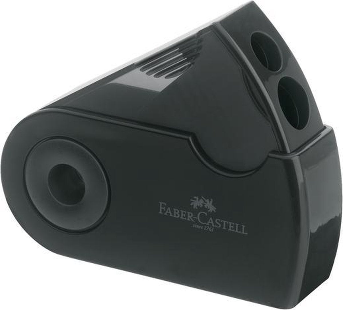 Faber-castell puntenslijper - sleeve - dubbelgaats - zwart - fc-182700