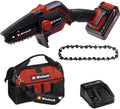 Einhell accu mini kettingzaag ge-ps 18 15 li bag kit - power x-change - 18 v li-ion - koolborstelloze motor - zwaardlengte: 20 cm - max. zaaglengte: 14 cm - kettingsnelheid: 4,8 m s - incl. 1x 2.5 ah accu, lader en tas