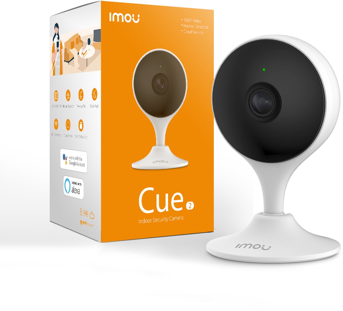 Imou cue 2 3mp ip-beveiligingscamera binnen 2304 x 1296 pixels bureau muur
