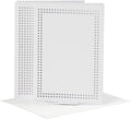 Creativ Company Stickkarten, Kartengröße 10,5 x 15 cm, Umschlaggröße 11,5 x 16,5 cm, weiß, 6 Sets in einer Schachtel