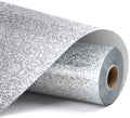 Loklik heat transfer vinyl glitter - silver - 30.5 x 90 cm