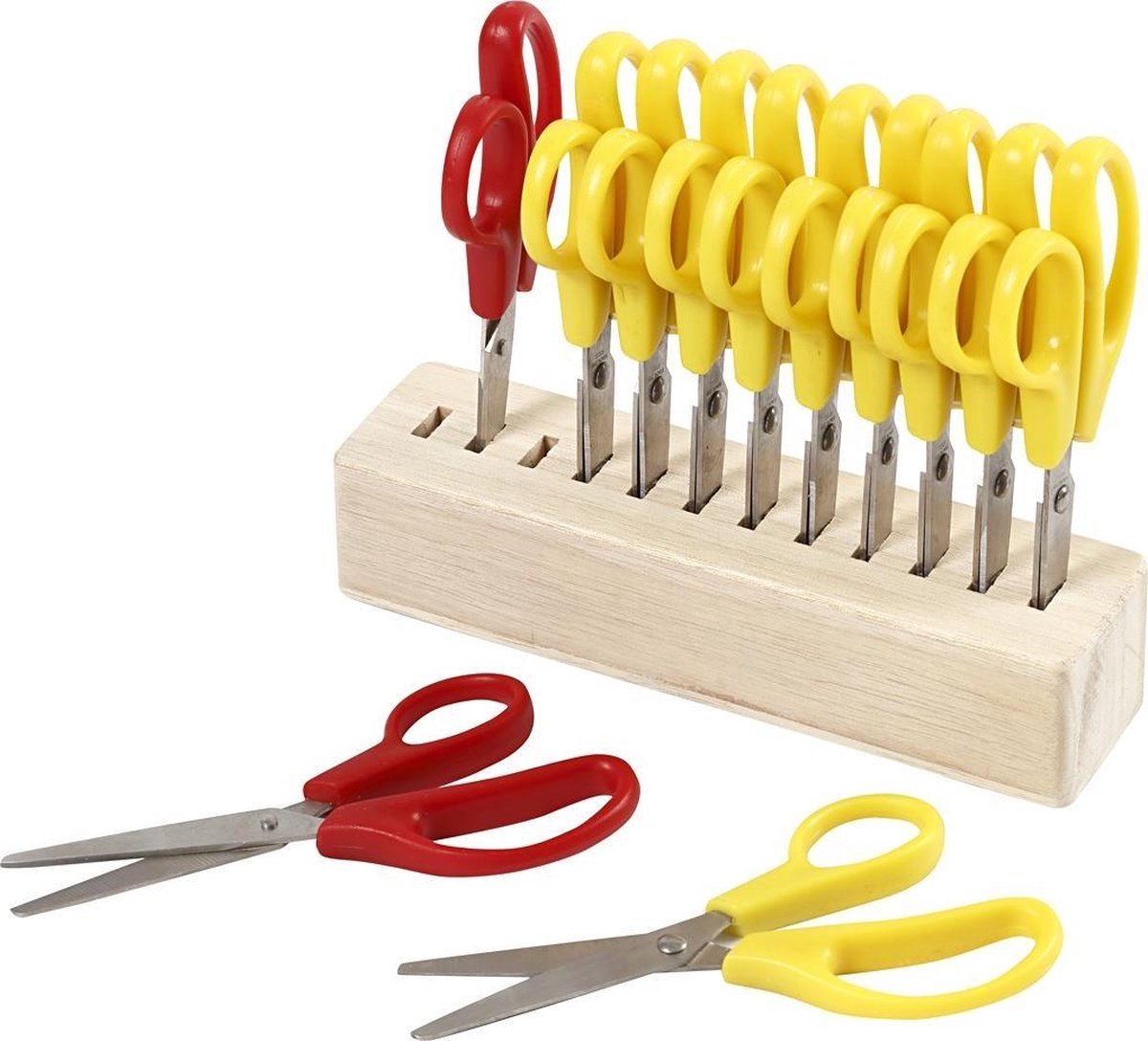 Creativ Company Runde Kinderschere mit Scherenblock, 24 Stück.